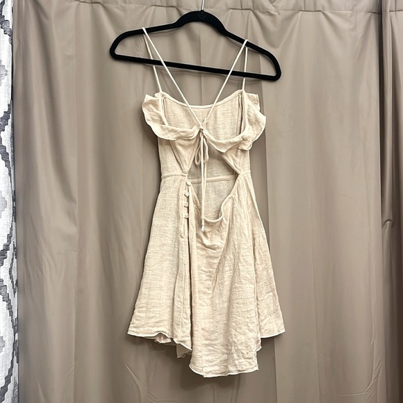 Adorable Small FREE PEOPLE More Than a Mini Beige Dress! Boho! Summer dress! - Picture 6 of 10